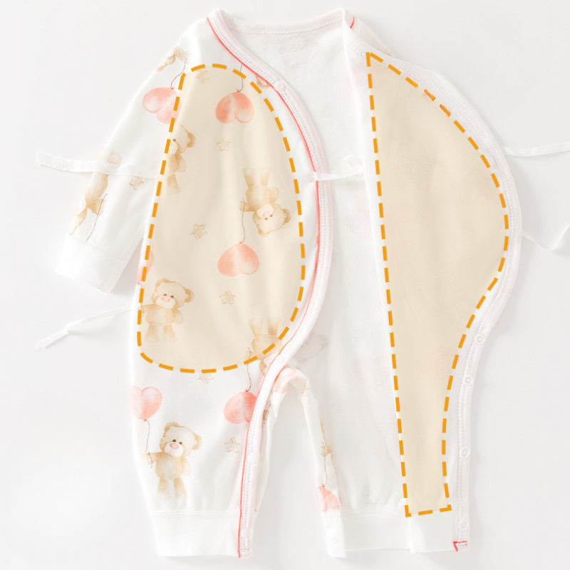 100% Cotton Long Sleeve Kimono Romper - Tree - Organic Cotton Clubs
