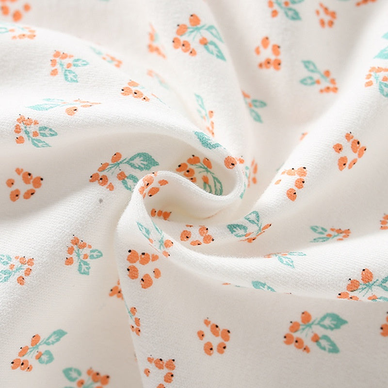 100% Cotton Long Sleeve Wrap Romper - Floral - Organic Cotton Clubs