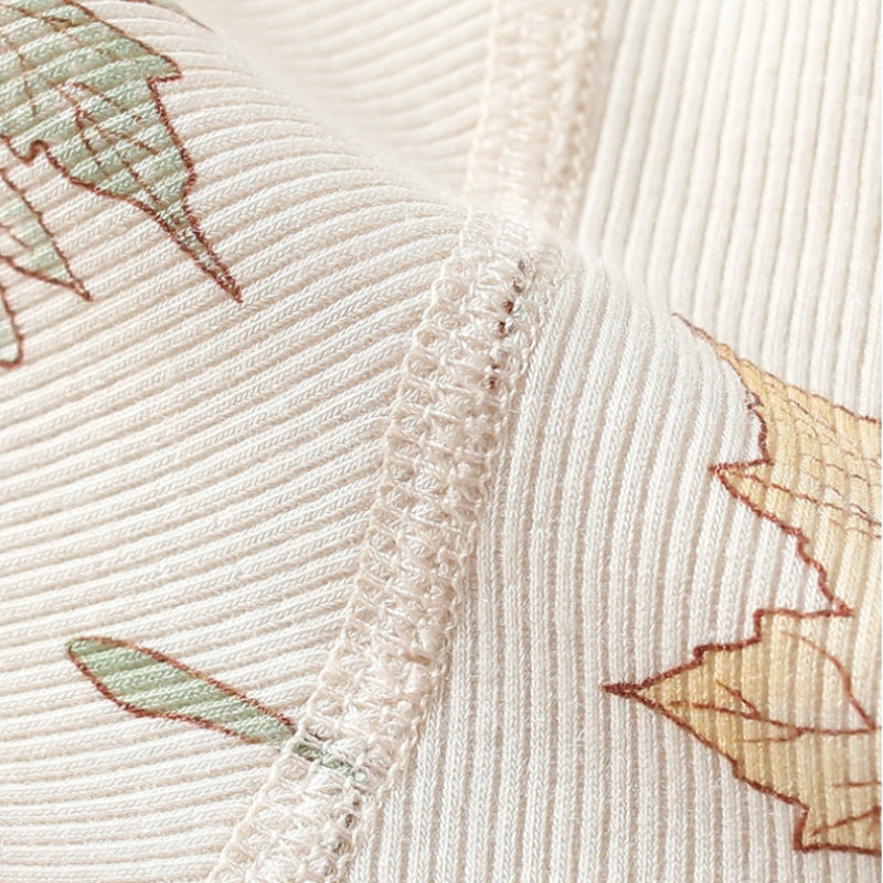 Cotton Snap-Up Long Sleeve Romper - White Dolphin - Organic Cotton Clubs