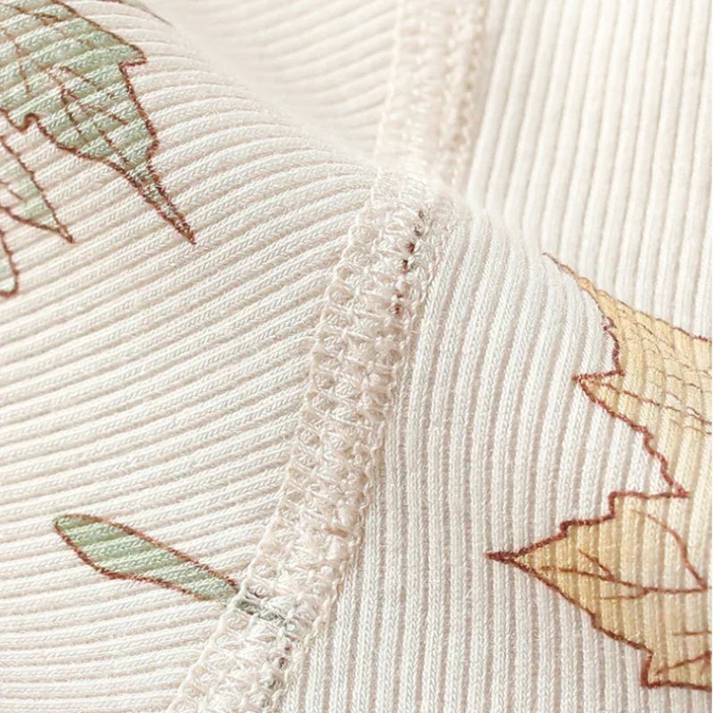 Cotton Snap-Up Long Sleeve Romper - White Dolphin - Organic Cotton Clubs