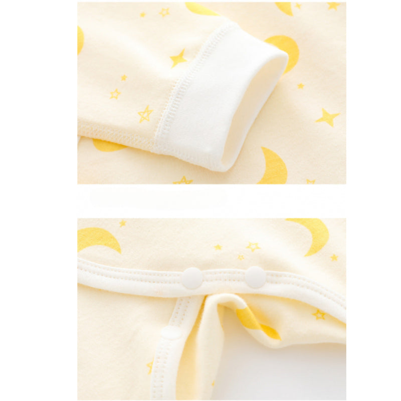 100% Cotton Long Sleeve Romper with Velcro Closure - Tiger - Organic Cotton Clubs