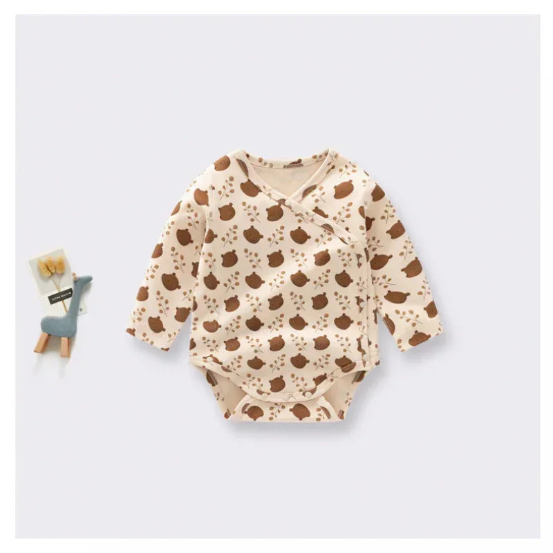 100% Cotton Long Sleeve Bodysuit - Fruits - Organic Cotton Clubs