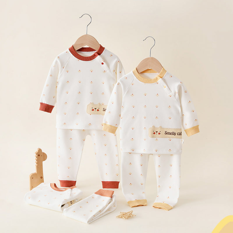 Cotton Long Sleeve Top & Pants Set - Red Cat - Organic Cotton Clubs