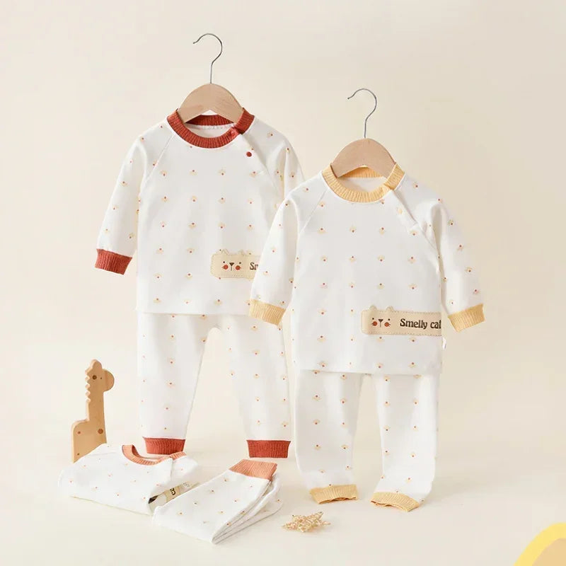 Cotton Long Sleeve Top & Pants Set - Red Cat - Organic Cotton Clubs