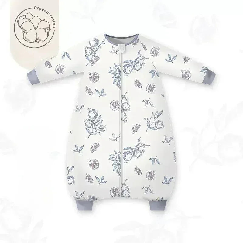 Organic Cotton Muslin Long Sleeve Sleepsuit Spring & Fall - Panda - Organic Cotton Clubs