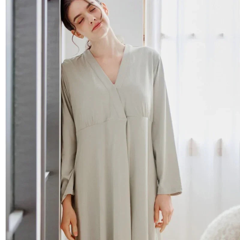 Cotton Snap-Up Maternity & Nursing Nightgown - Pink - Organic Cotton Clubs