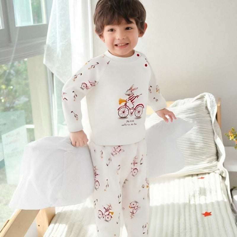 100% Cotton Long Sleeve Top & Pants Set - Cute Alligator