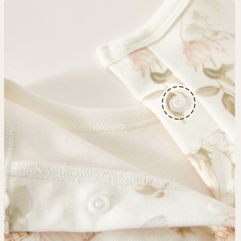 100% Cotton Long Sleeve Pullover Bodysuit - Bowknot with Balloon