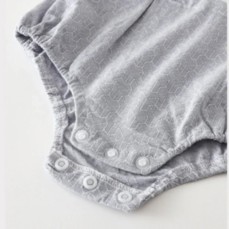 Cotton Short Sleeve Overhead Bodysuit - Brown Bear - Organic Cotton Clubs