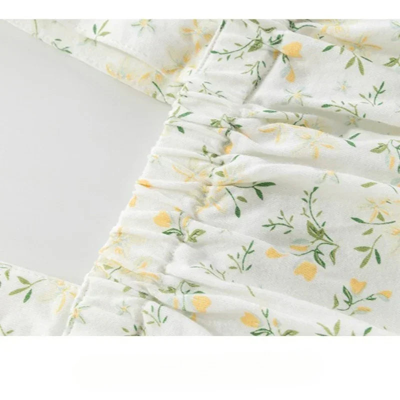 100% Cotton Sleeveless Bodysuit - Spring Garden & Bowknot - Organic Cotton Clubs