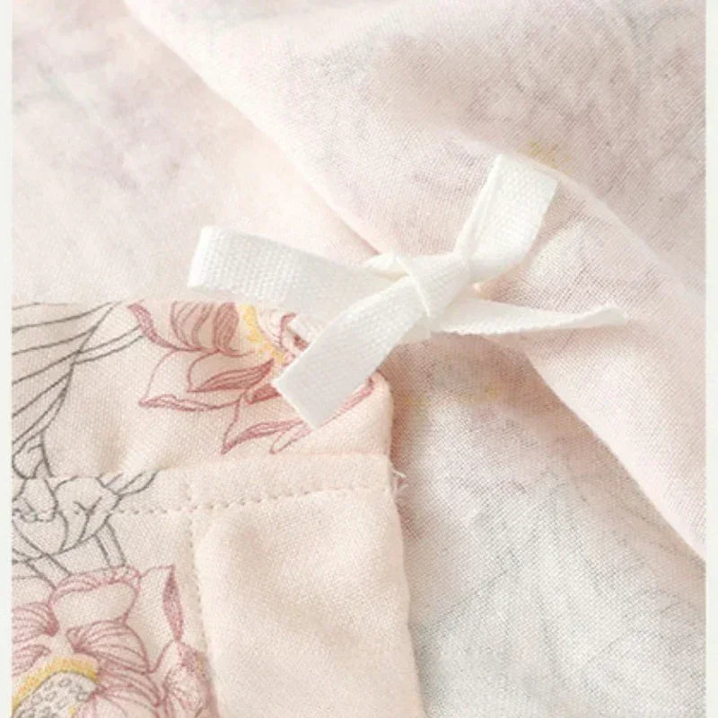 Cotton & Bamboo Muslin Short Sleeve Kimono Romper - Flamingos & Giraffes - Organic Cotton Clubs