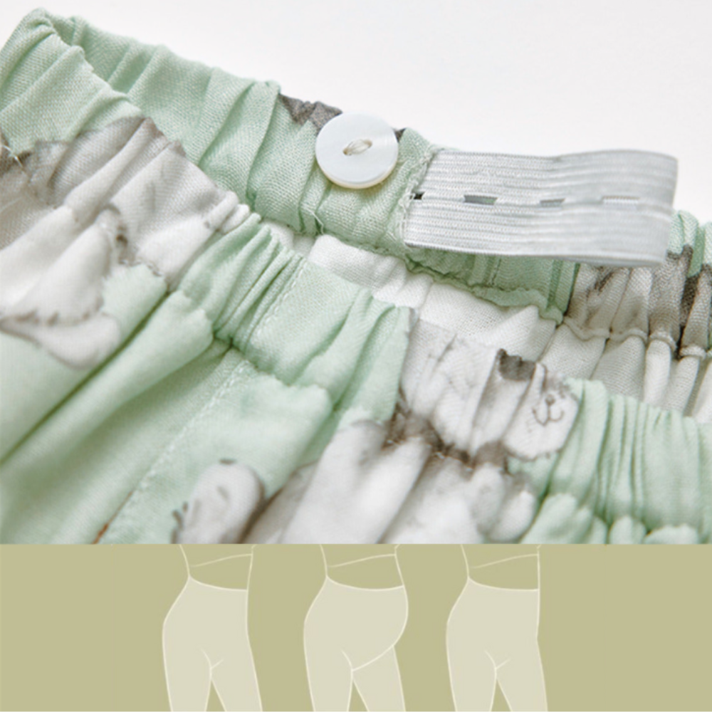 Organic Cotton Muslin Warm Maternity Pajama- Blue Dream Garden - Organic Cotton Clubs