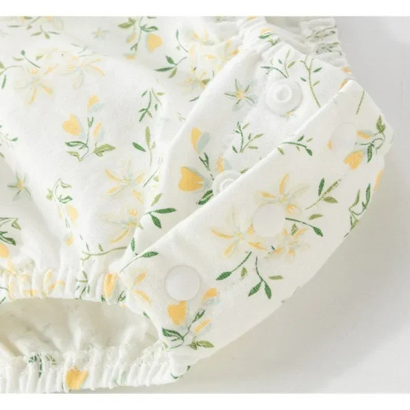 100% Cotton Sleeveless Bodysuit - Spring Garden & Bowknot - Organic Cotton Clubs