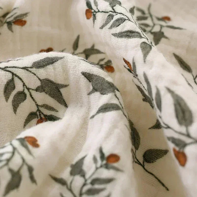 100% Cotton Muslin Long Sleeve Romper - Brown Bear - Organic Cotton Clubs