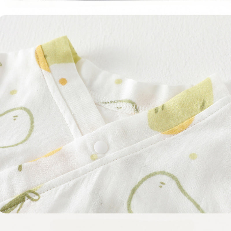 Cotton & Bamboo Muslin Long Sleeve Bodysuit - Sweet Pear - Organic Cotton Clubs