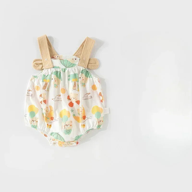 100% Cotton Sleeveless Bodysuit - Adorable Bear - Organic Cotton Clubs