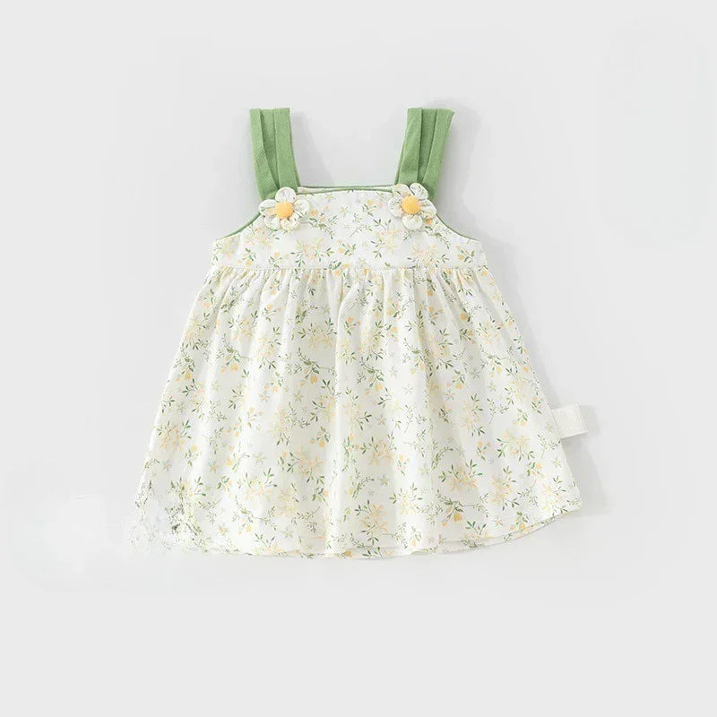 100% Cotton Flutter-Sleeve Dress - Colorful Spring - Organic Cotton Clubs