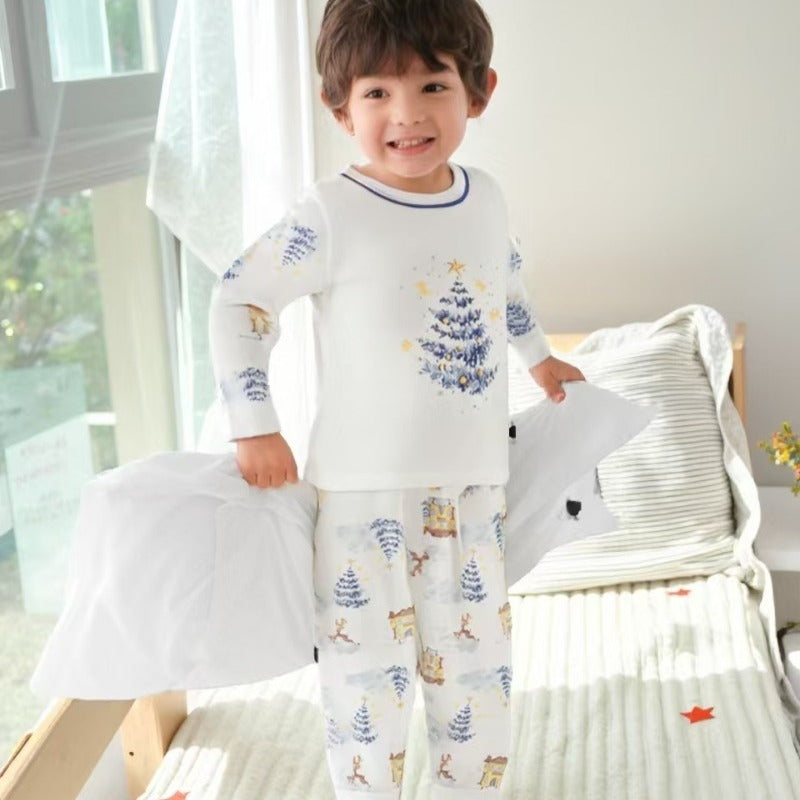 100% Cotton Long Sleeve Top & Pants Set - Yellow Spring