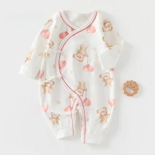 100% Cotton Long Sleeve Kimono Romper - Tree - Organic Cotton Clubs