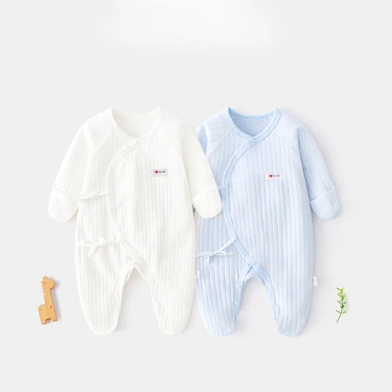 100% Cotton Footed Onesie with Mittens - Yellow - Organic Cotton Clubs