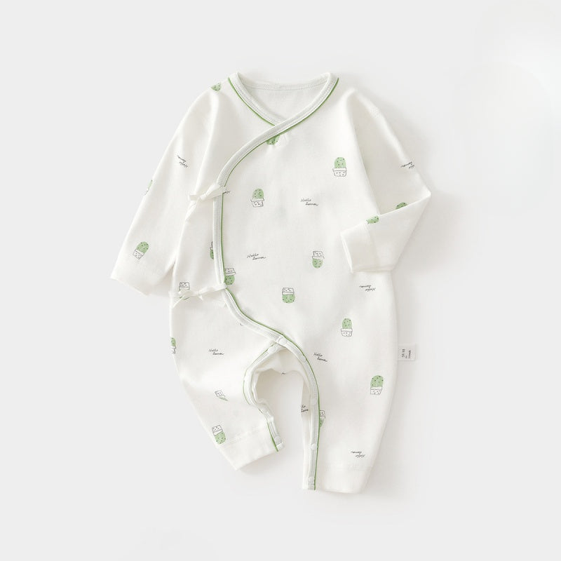 100% Cotton Long Sleeve Romper - Pink Pear - Organic Cotton Clubs