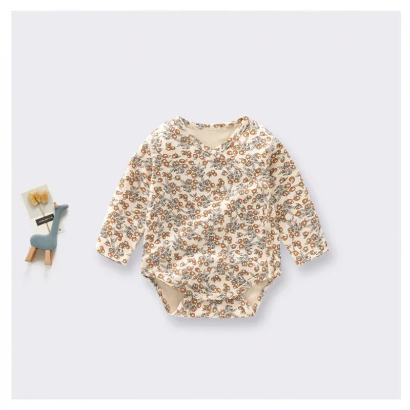 100% Cotton Long Sleeve Bodysuit - Fruits - Organic Cotton Clubs