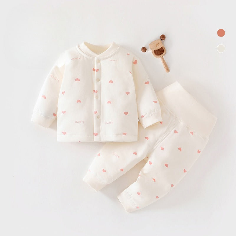 100% Cotton Long Sleeve Quilted Top & Pants Set- Sheep