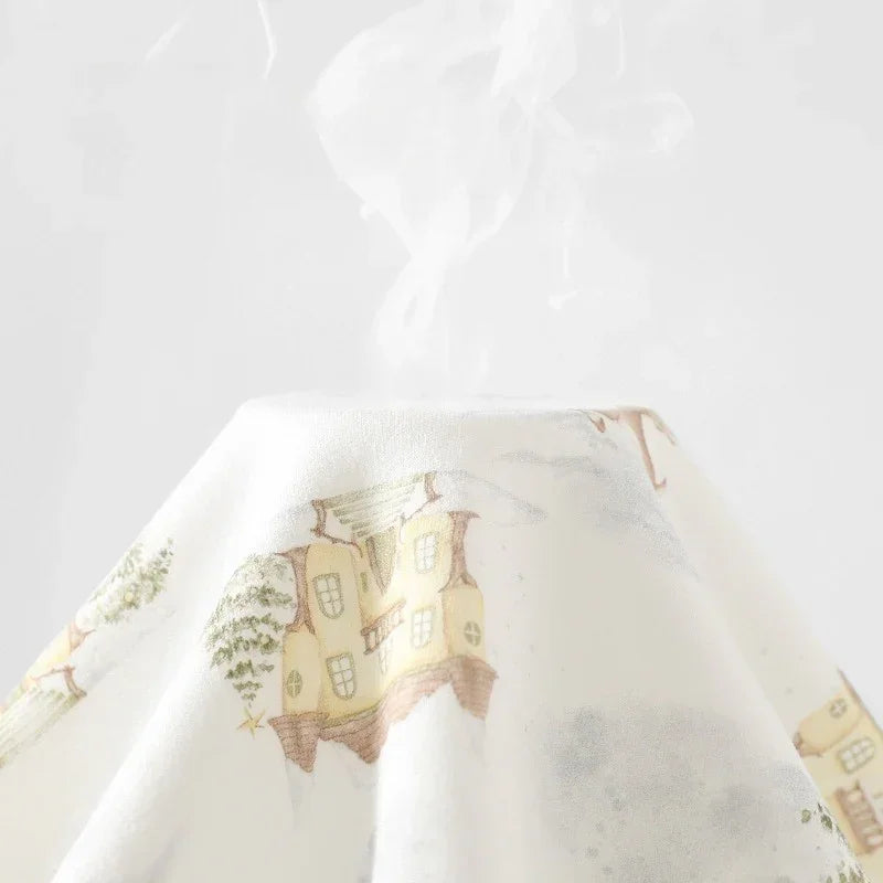 100% Cotton Long Sleeve Side-Snap Bodysuit - Blue Deer