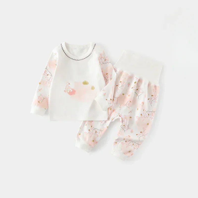 100% Cotton Long Sleeve Top & Pants Set - Yellow Spring - Organic Cotton Clubs