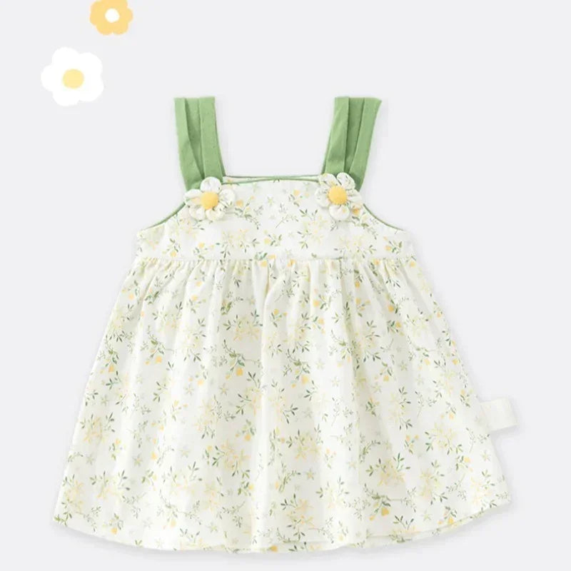 100% Cotton Flutter-Sleeve Dress - Colorful Spring - Organic Cotton Clubs