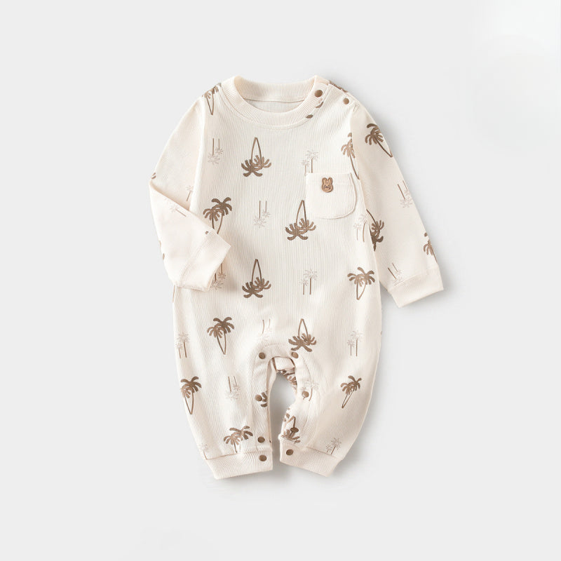 Cotton Long Sleeve Romper - Monster - Organic Cotton Clubs