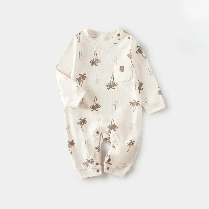 Cotton Long Sleeve Romper - Monster - Organic Cotton Clubs
