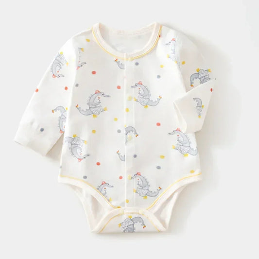 100% Cotton Long Sleeve Bodysuit - Little Crocodile - Organic Cotton Clubs