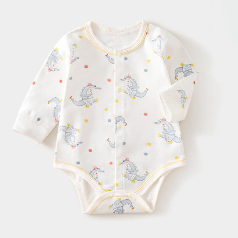 100% Cotton Long Sleeve Bodysuit - Little Crocodile - Organic Cotton Clubs