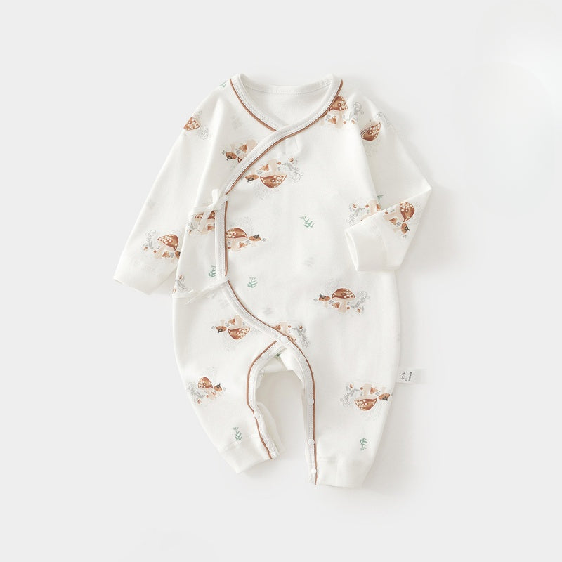 100% Cotton Long Sleeve Romper - Pink Pear - Organic Cotton Clubs