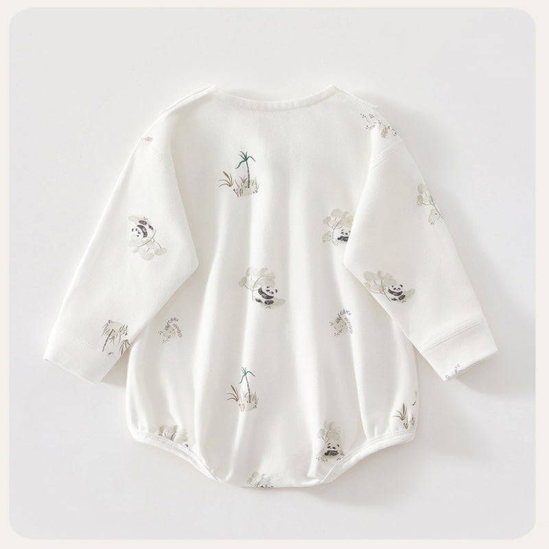 100% Cotton Long Sleeve Bodysuit - Little Crocodile - Organic Cotton Clubs