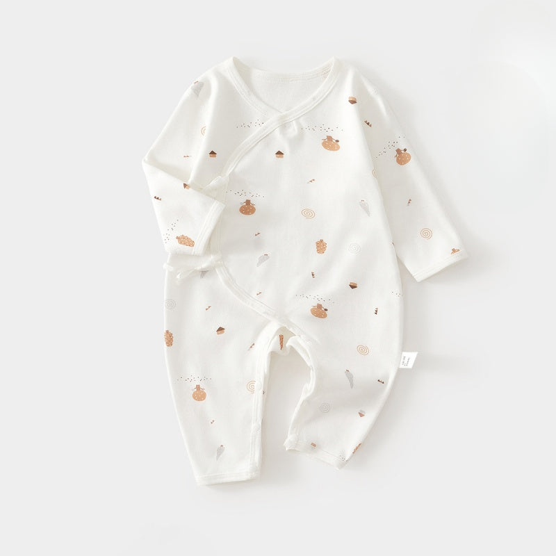 100% Cotton Long Sleeve Romper - Pink Pear - Organic Cotton Clubs