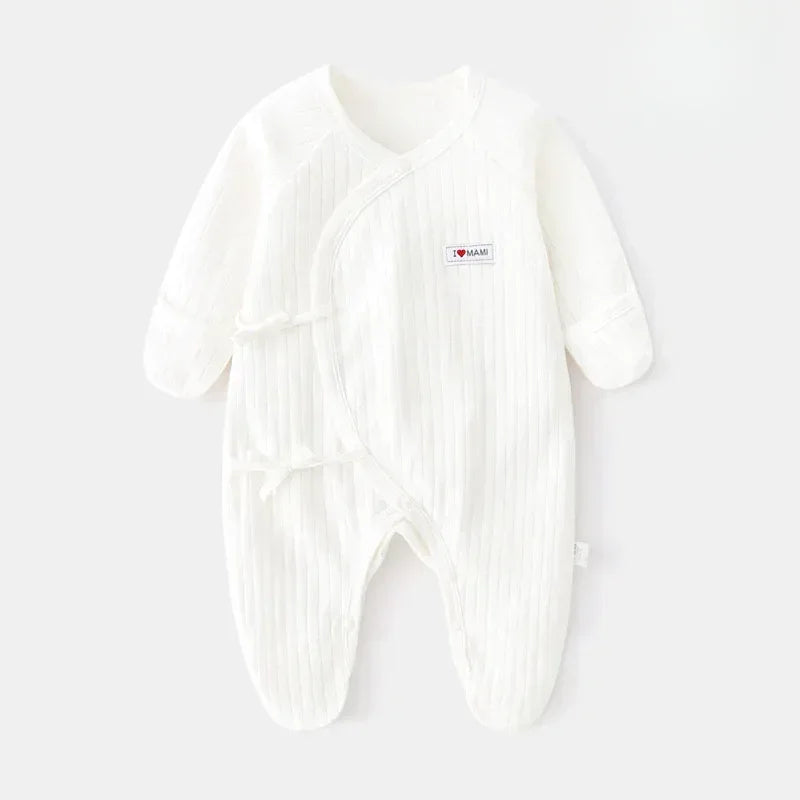 100% Cotton Footed Onesie with Mittens - Yellow - Organic Cotton Clubs