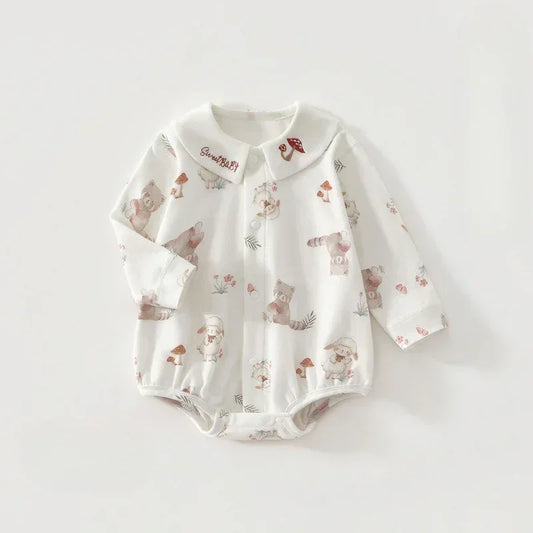 100% Cotton Long Sleeve Bodysuit - Little Crocodile - Organic Cotton Clubs