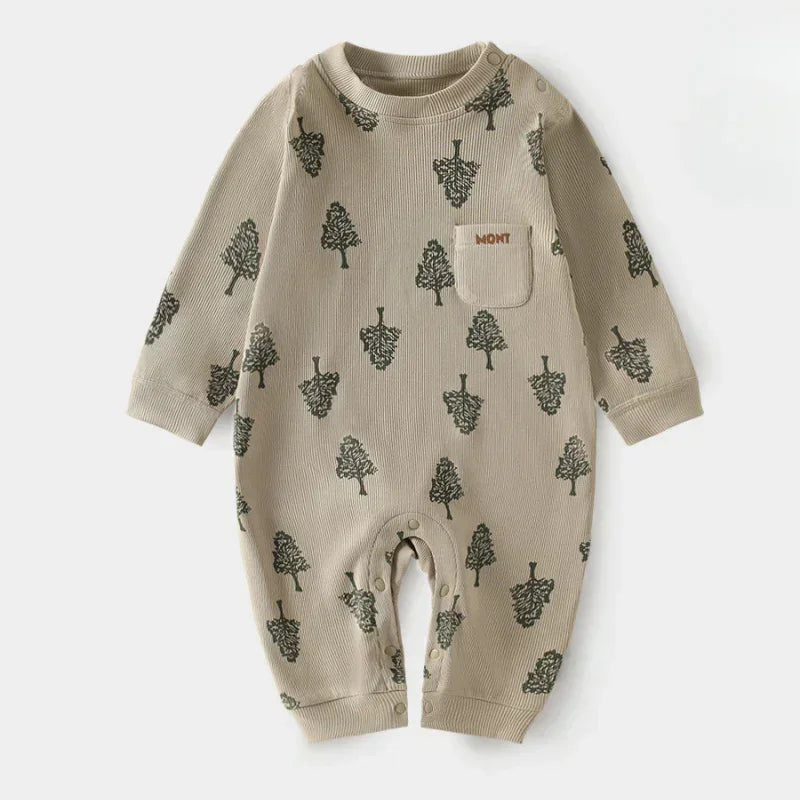 Cotton Long Sleeve Romper - Monster - Organic Cotton Clubs