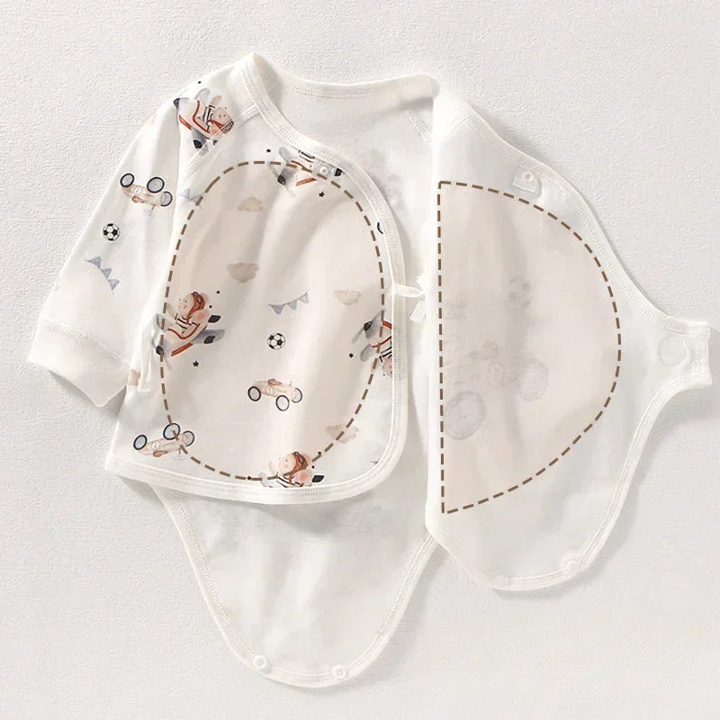 100% Cotton Long Sleeve Bodysuit with Velcro Closure- Adorable Cat - Organic Cotton Clubs