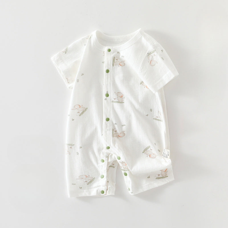 100% Cotton Short Sleeve Romper - Cute Squirrel - Organic Cotton Clubs