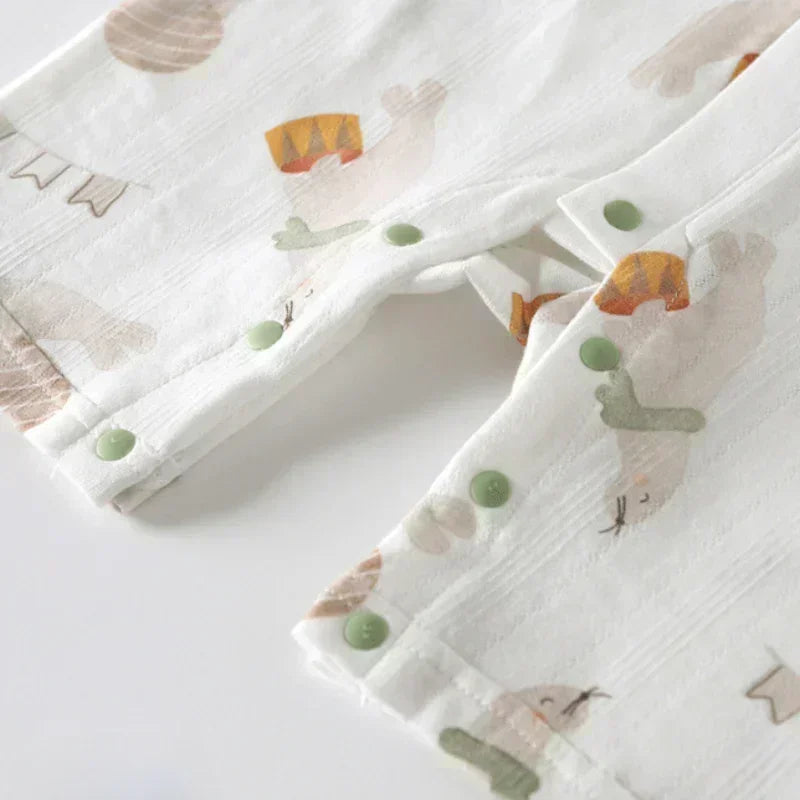 100% Cotton Short Sleeve Romper - Cute Squirrel - Organic Cotton Clubs