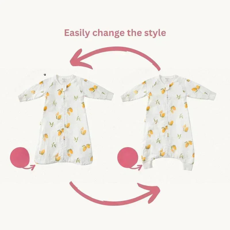Organic Cotton Muslin Long Sleeve Sleepsuit Spring & Fall - Panda - Organic Cotton Clubs