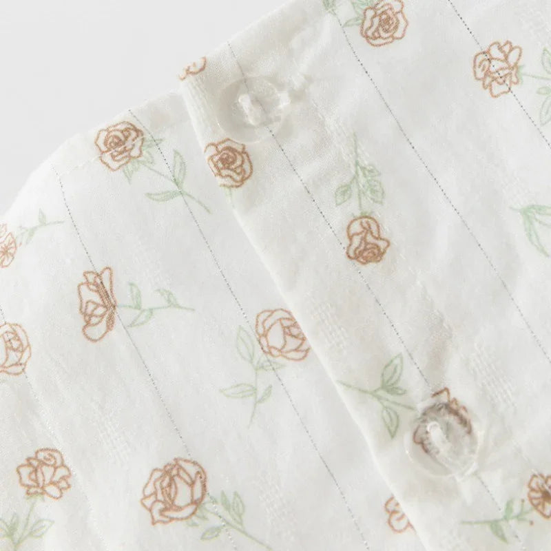 100% Cotton Flutter-Sleeve Princess Dress - Floral Garden & Bowknot - Organic Cotton Clubs