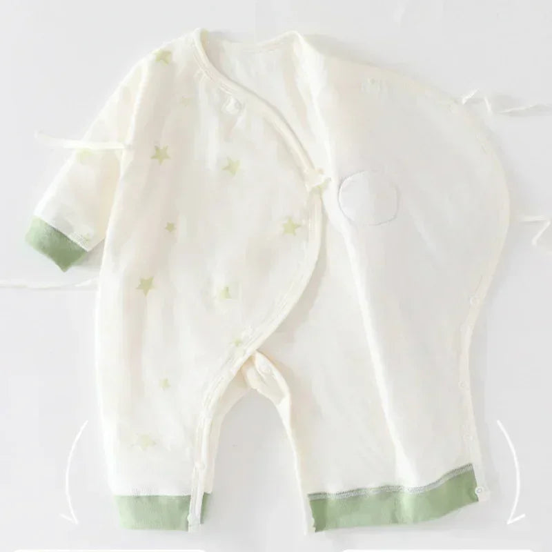 100% Cotton Long Sleeve Quilted Romper - Beige Lion - Organic Cotton Clubs