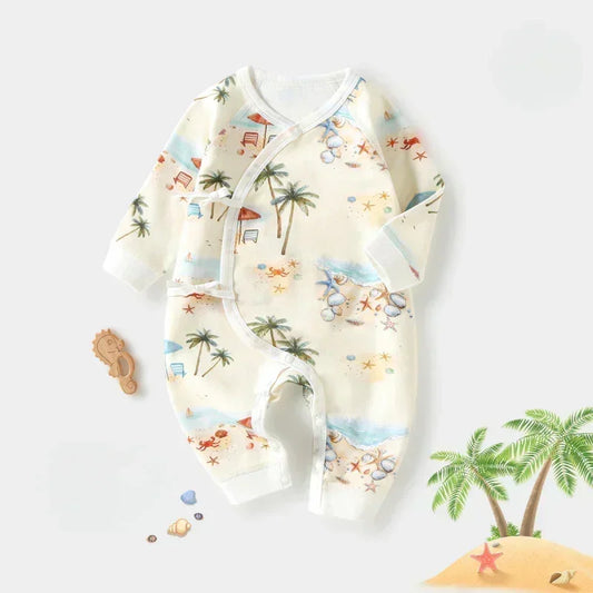 100% Cotton Long Sleeve Romper - Sea World - Organic Cotton Clubs