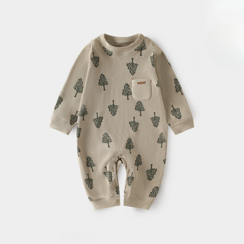 Cotton Long Sleeve Romper - Monster - Organic Cotton Clubs