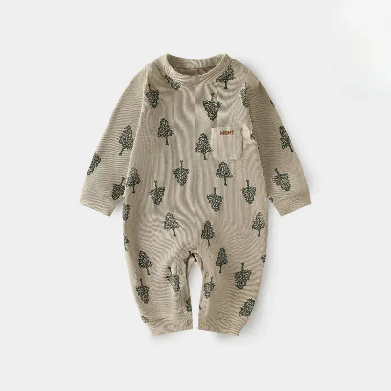 Cotton Long Sleeve Romper - Monster - Organic Cotton Clubs