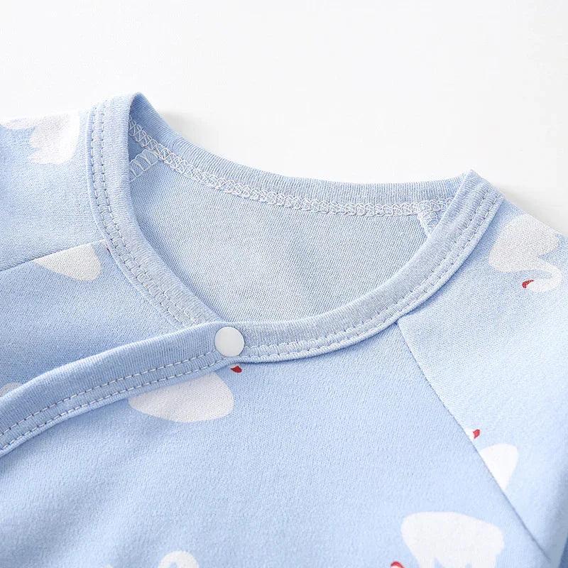 100% Cotton Footed Onesie with Mittens - Pink Swan - Organic Cotton Clubs